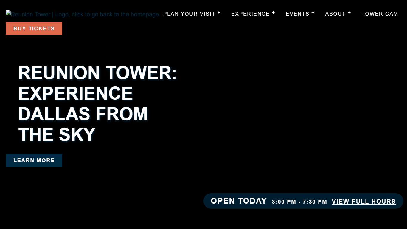 Reunion Tower Observation Deck in Downtown Dallas, TX